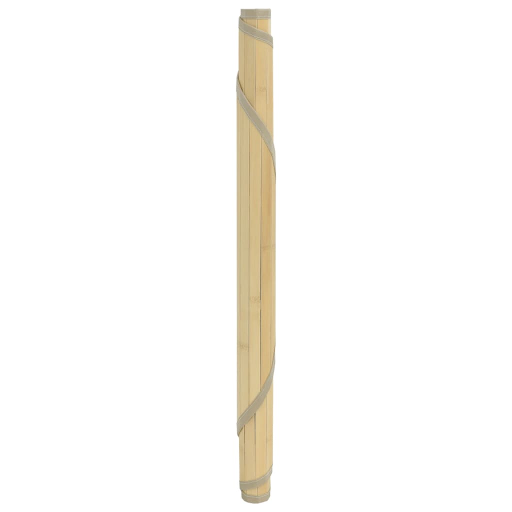 Covor rotund, natural deschis, 80 cm, bambus
