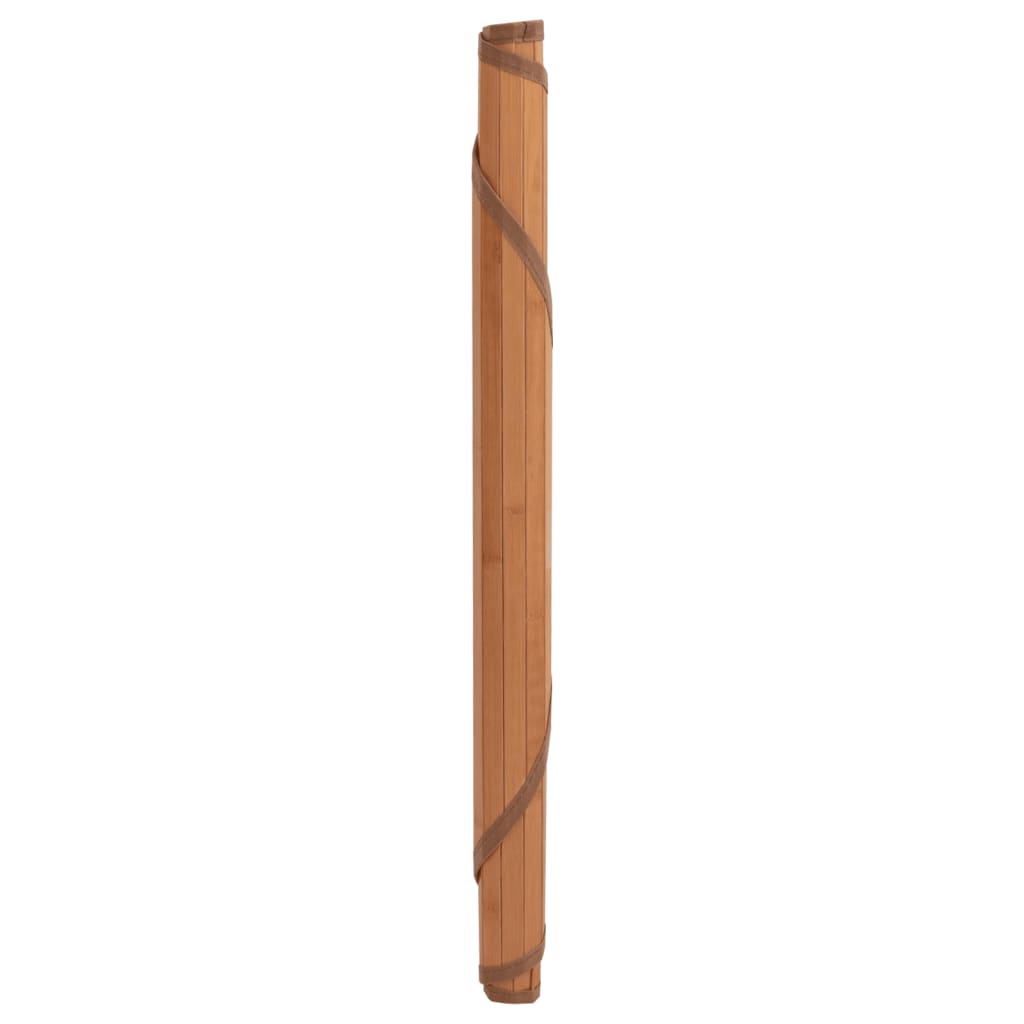 Covor rotund, maro, 100 cm, bambus