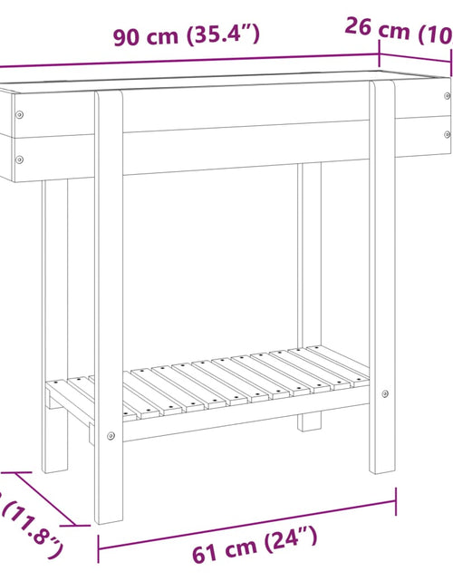 Загрузите изображение в средство просмотра галереи, Strat înălțat de grădină, 90x30x75 cm, lemn masiv de acacia
