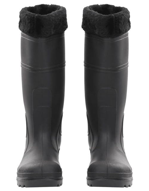 Încărcați imaginea în vizualizatorul Galerie, Cizme de ploaie cu șosete detașabile, negru, mărime 39, PVC
