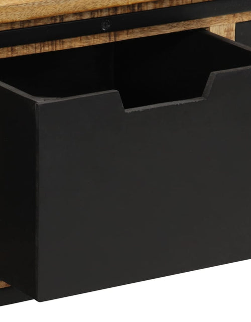 Загрузите изображение в средство просмотра галереи, Măsuță de cafea cu sertare, 110x50x40 cm, lemn masiv mango
