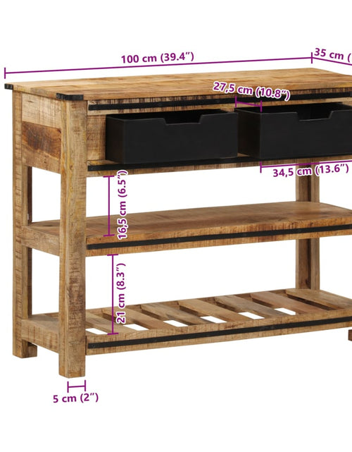 Încărcați imaginea în vizualizatorul Galerie, Masă consolă, 100x35x75 cm, lemn masiv de mango
