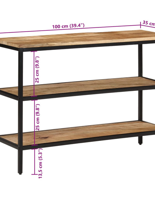 Загрузите изображение в средство просмотра галереи, Masă consolă, 100x35x70 cm, lemn masiv de mango brut
