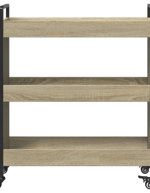 Încărcați imaginea în vizualizatorul Galerie, Cărucior de bucătărie stejar sonoma 70x30x82 cm lemn prelucrat - Lando
