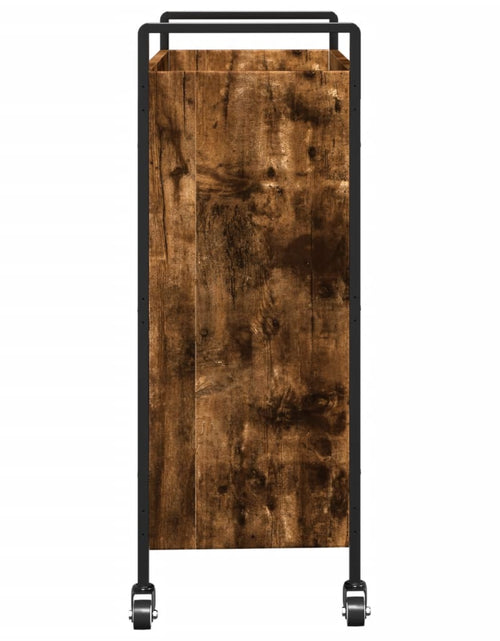 Încărcați imaginea în vizualizatorul Galerie, Cărucior de bucătărie stejar fumuriu 70x30x82 cm lemn prelucrat - Lando
