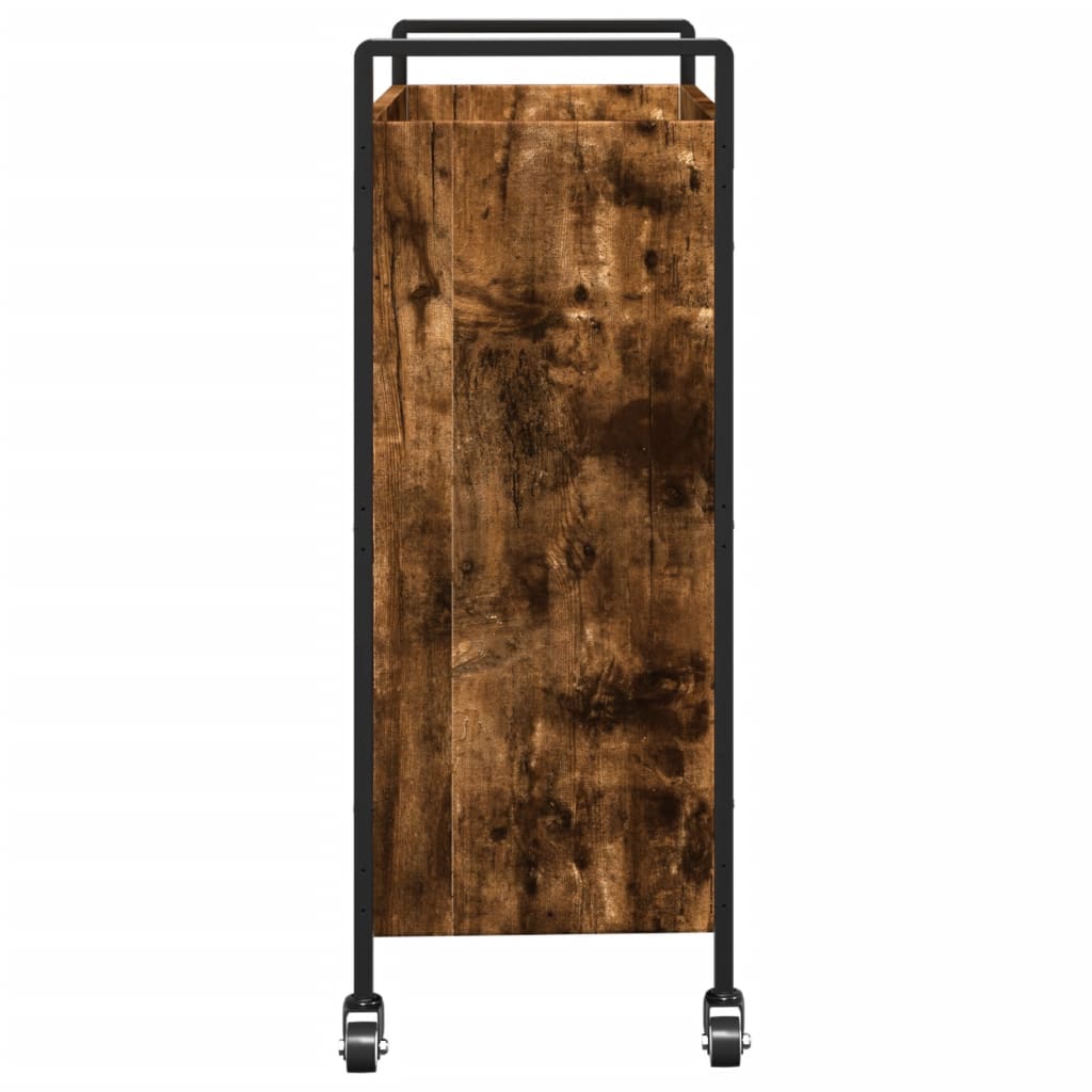 Cărucior de bucătărie stejar fumuriu 70x30x82 cm lemn prelucrat - Lando