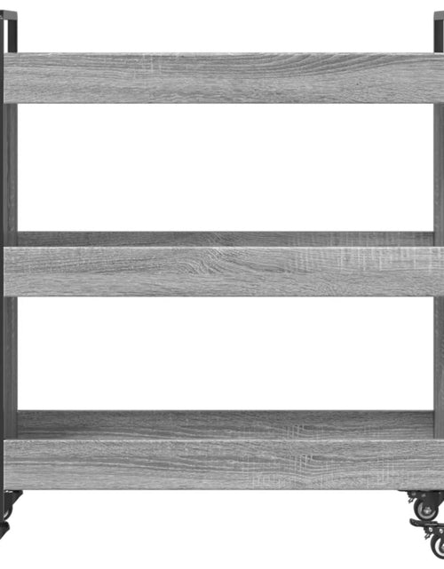 Загрузите изображение в средство просмотра галереи, Cărucior de bucătărie, gri sonoma, 70x30x82 cm, lemn prelucrat - Lando
