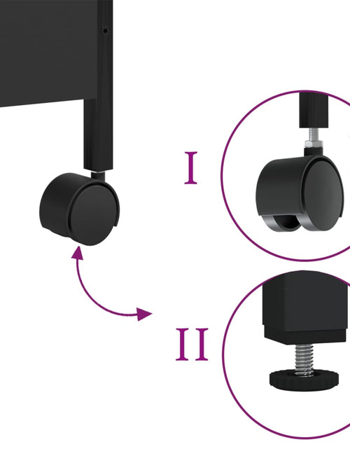Загрузите изображение в средство просмотра галереи, Cărucior de bucătărie, negru, 45x35x89,5 cm, lemn prelucrat - Lando
