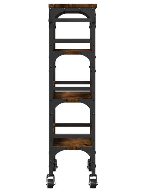 Încărcați imaginea în vizualizatorul Galerie, Cărucior de bucătărie stejar fumuriu 53x20x76 cm lemn prelucrat - Lando
