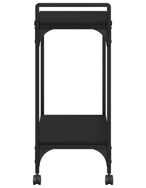 Încărcați imaginea în vizualizatorul Galerie, Cărucior de bucătărie, negru, 60,5x31x72,5 cm, lemn prelucrat - Lando
