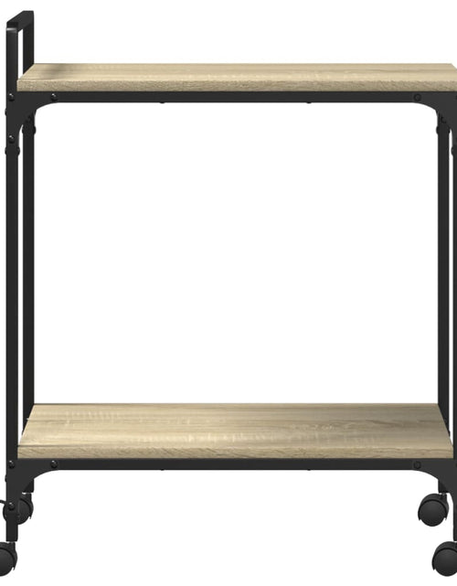 Загрузите изображение в средство просмотра галереи, vidaXLCărucior de bucătărie stejar sonoma60,5x31x72,5cm lemn prelucrat - Lando
