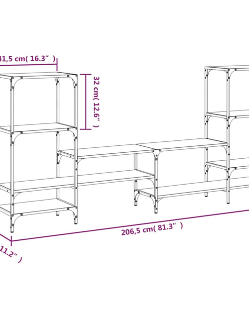 Încărcați imaginea în vizualizatorul Galerie, Dulap TV, stejar maro, 206,5x28,5x95 cm, lemn prelucrat
