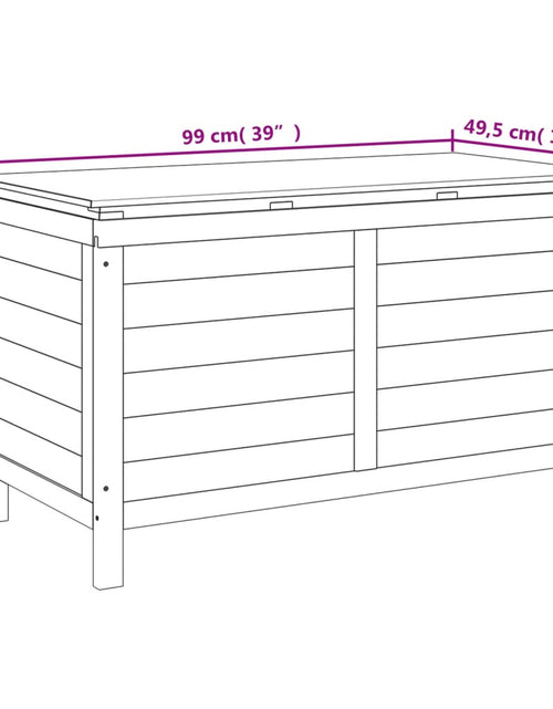 Încărcați imaginea în vizualizatorul Galerie, Ladă depozitare de grădină 99x49,5x58,5 cm lemn masiv de brad
