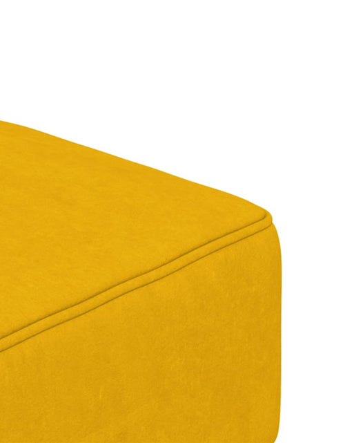 Încărcați imaginea în vizualizatorul Galerie, Canapea extensibilă cu 2 locuri, 2 perne, galben, catifea
