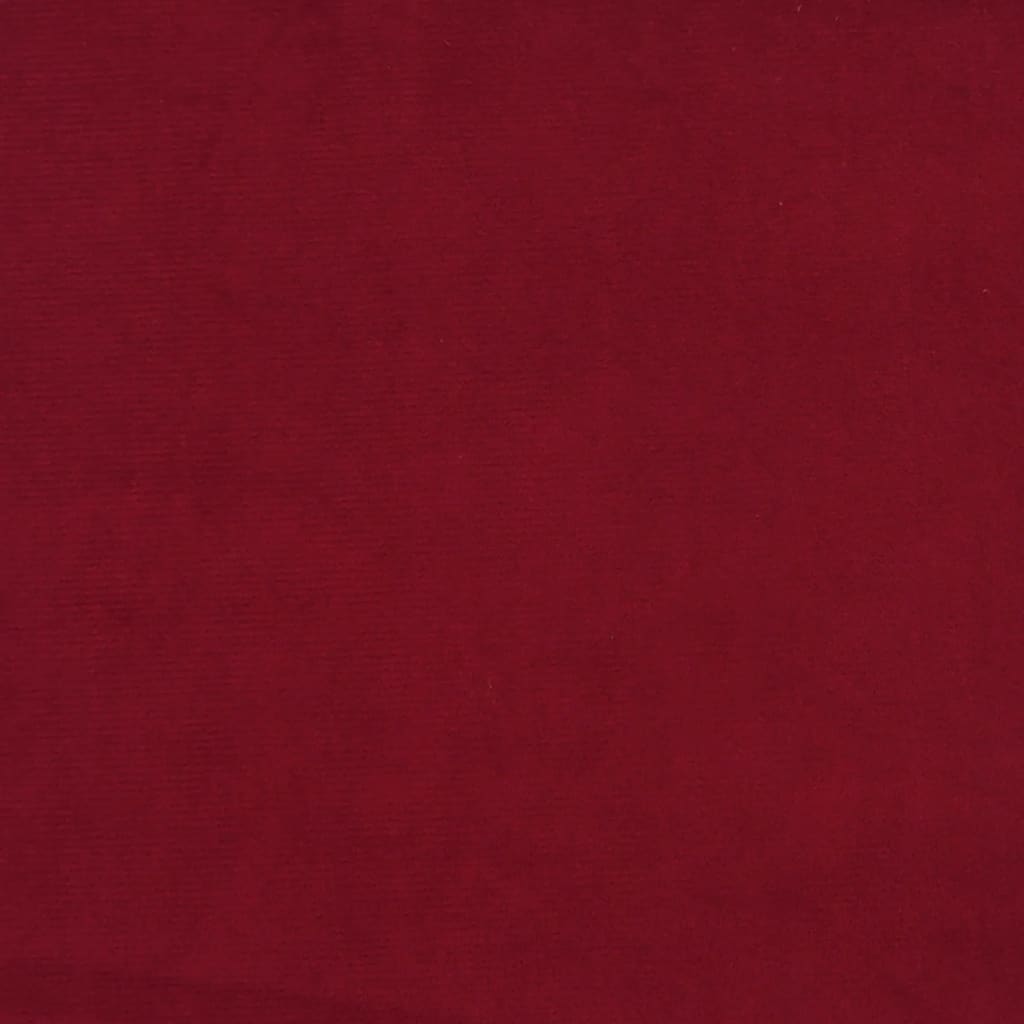 Canapea extensibilă cu 2 locuri, 2 perne, roșu vin, catifea