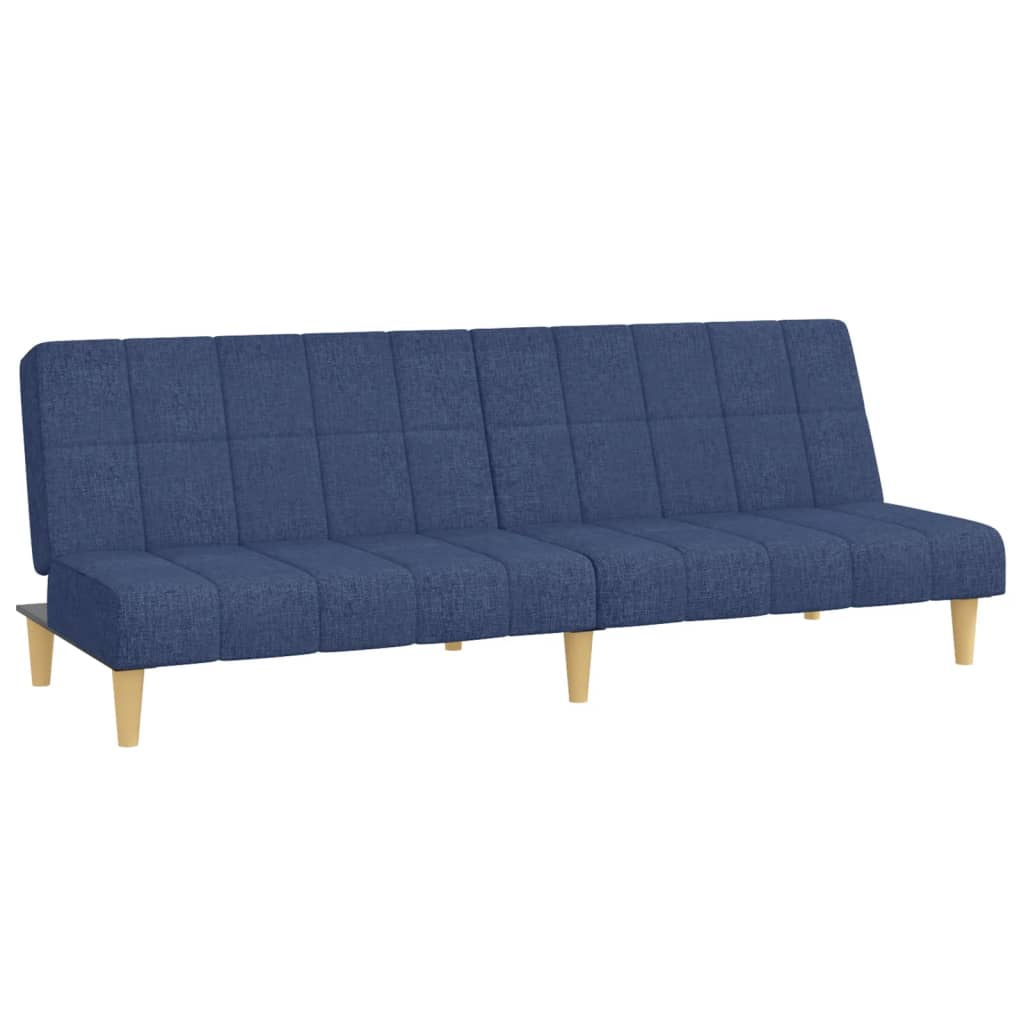Canapea extensibilă cu 2 locuri, albastru, material textil