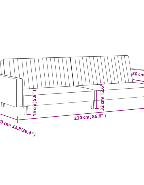 Încărcați imaginea în vizualizatorul Galerie, Canapea extensibilă cu 2 locuri, negru, catifea
