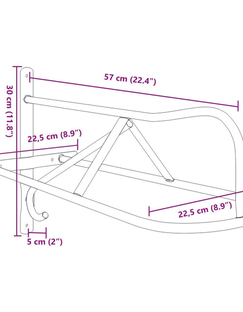 Încărcați imaginea în vizualizatorul Galerie, Suport pentru șa, montat pe perete, negru, fier
