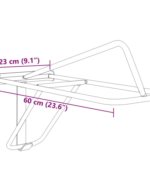 Încărcați imaginea în vizualizatorul Galerie, Suport pentru șa pliabil, montat pe perete, negru, fier
