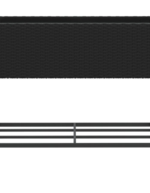 Загрузите изображение в средство просмотра галереи, Jardinieră de grădină cu raft, negru, poliratan
