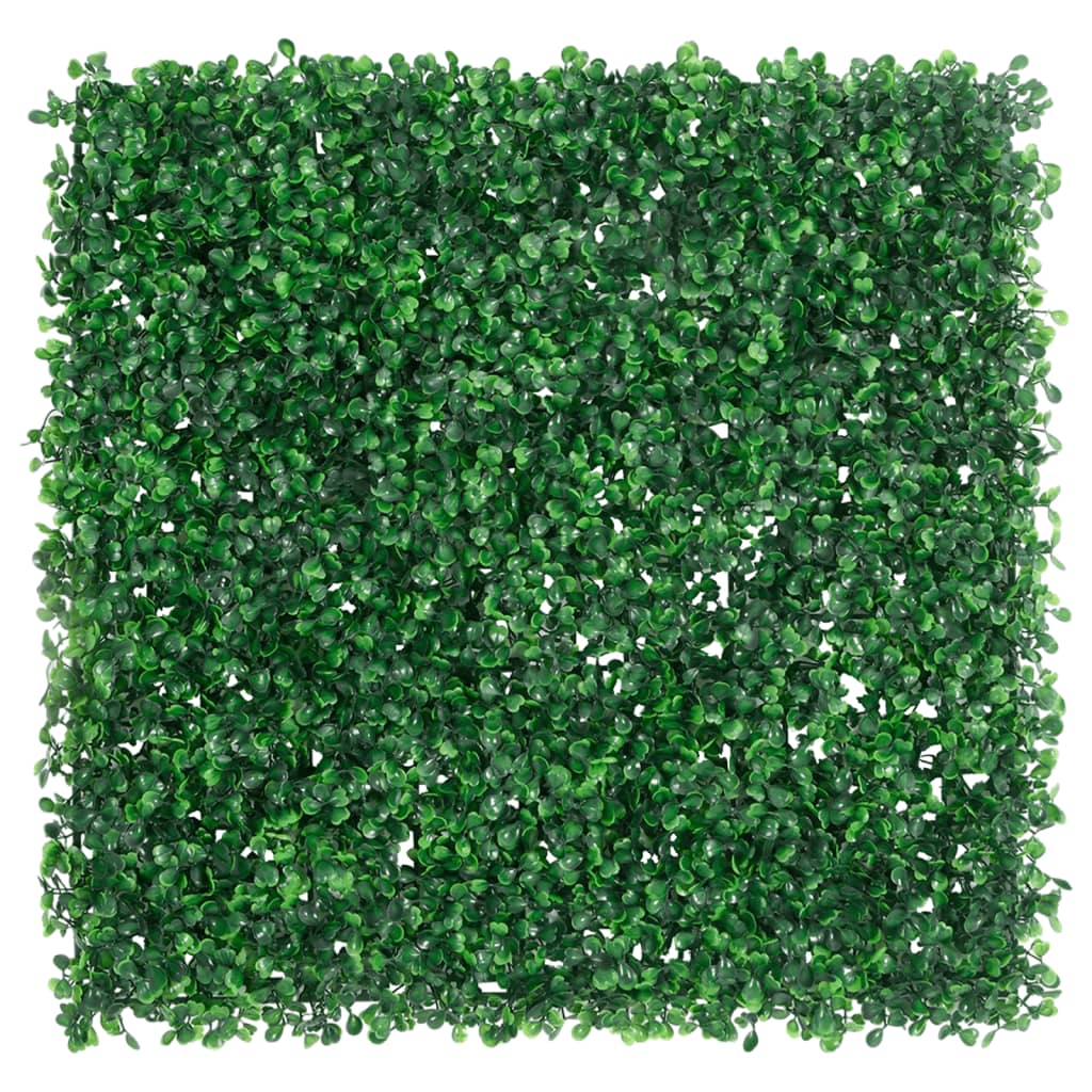 Gard din frunze de arbust artificiale, 6 buc., verde, 50x50 cm