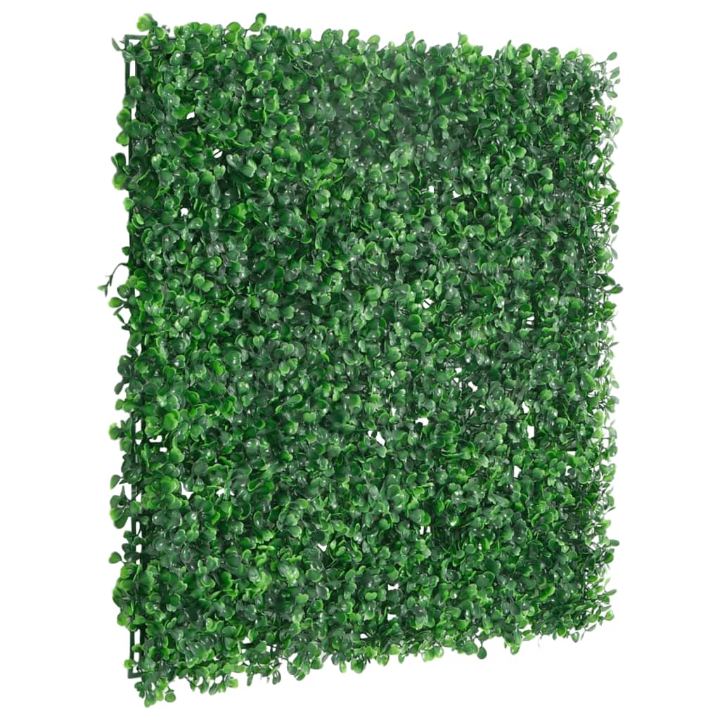 Gard din frunze de arbust artificiale, 6 buc., verde, 50x50 cm