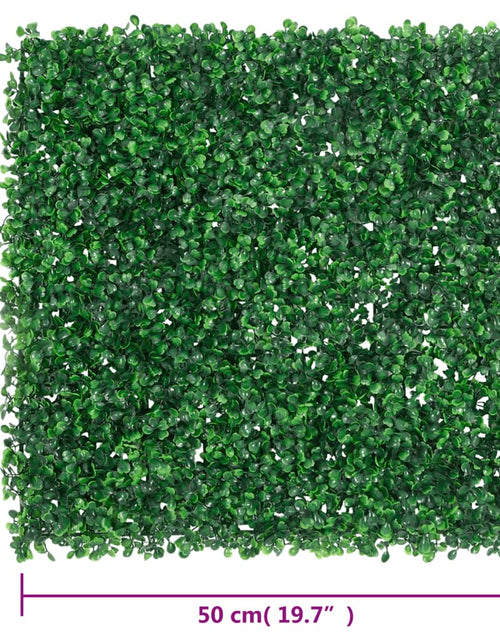 Загрузите изображение в средство просмотра галереи, Gard din frunze de arbust artificiale, 6 buc., verde, 50x50 cm
