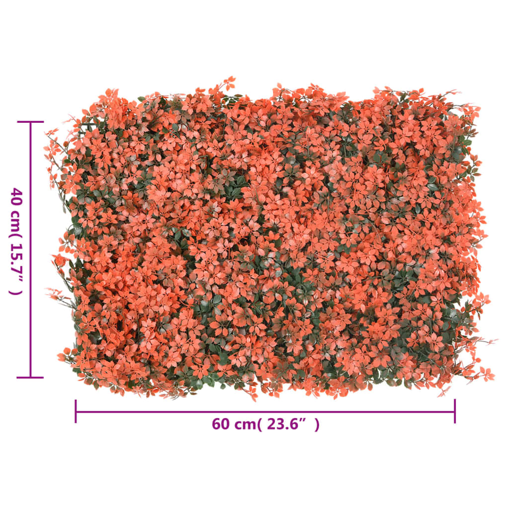  vidaXL Gard din frunze arțar artificiale 6 buc. roșu deschis 40x60 cm