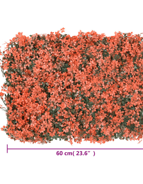 Încărcați imaginea în vizualizatorul Galerie,  vidaXL Gard din frunze arțar artificiale 24 buc roșu deschis 40x60 cm
