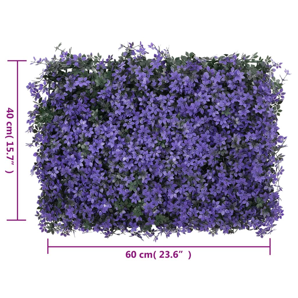  vidaXL Gard din frunze artificiale, 6 buc., violet, 40x60 cm