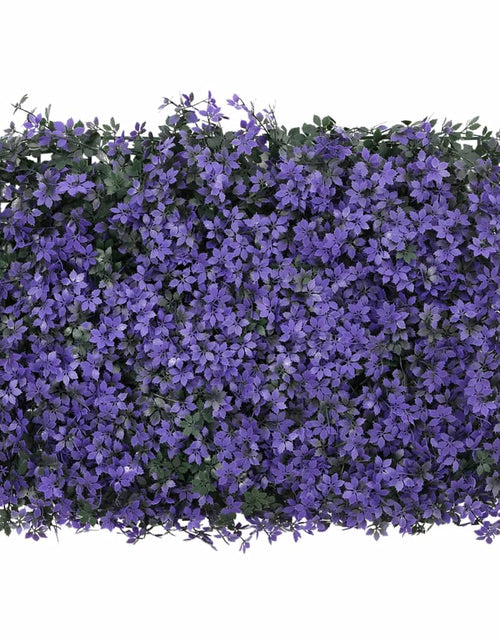 Încărcați imaginea în vizualizatorul Galerie,  vidaXL Gard din frunze artificiale, 24 buc., violet, 40x60 cm
