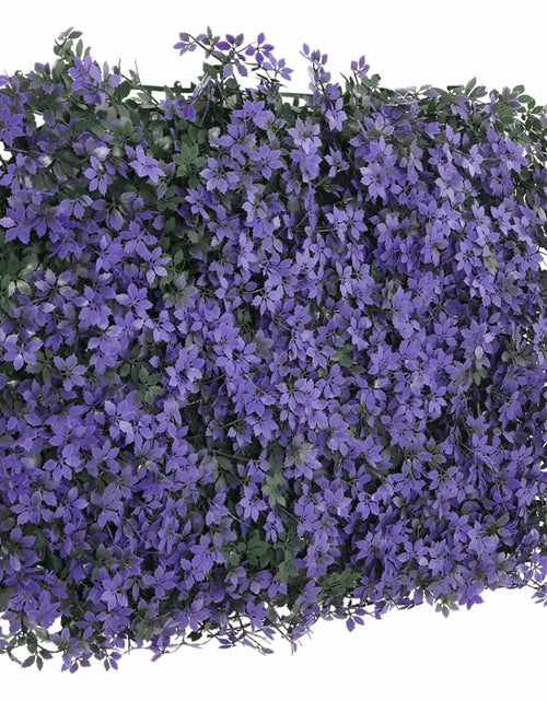 Încărcați imaginea în vizualizatorul Galerie,  vidaXL Gard din frunze artificiale, 24 buc., violet, 40x60 cm
