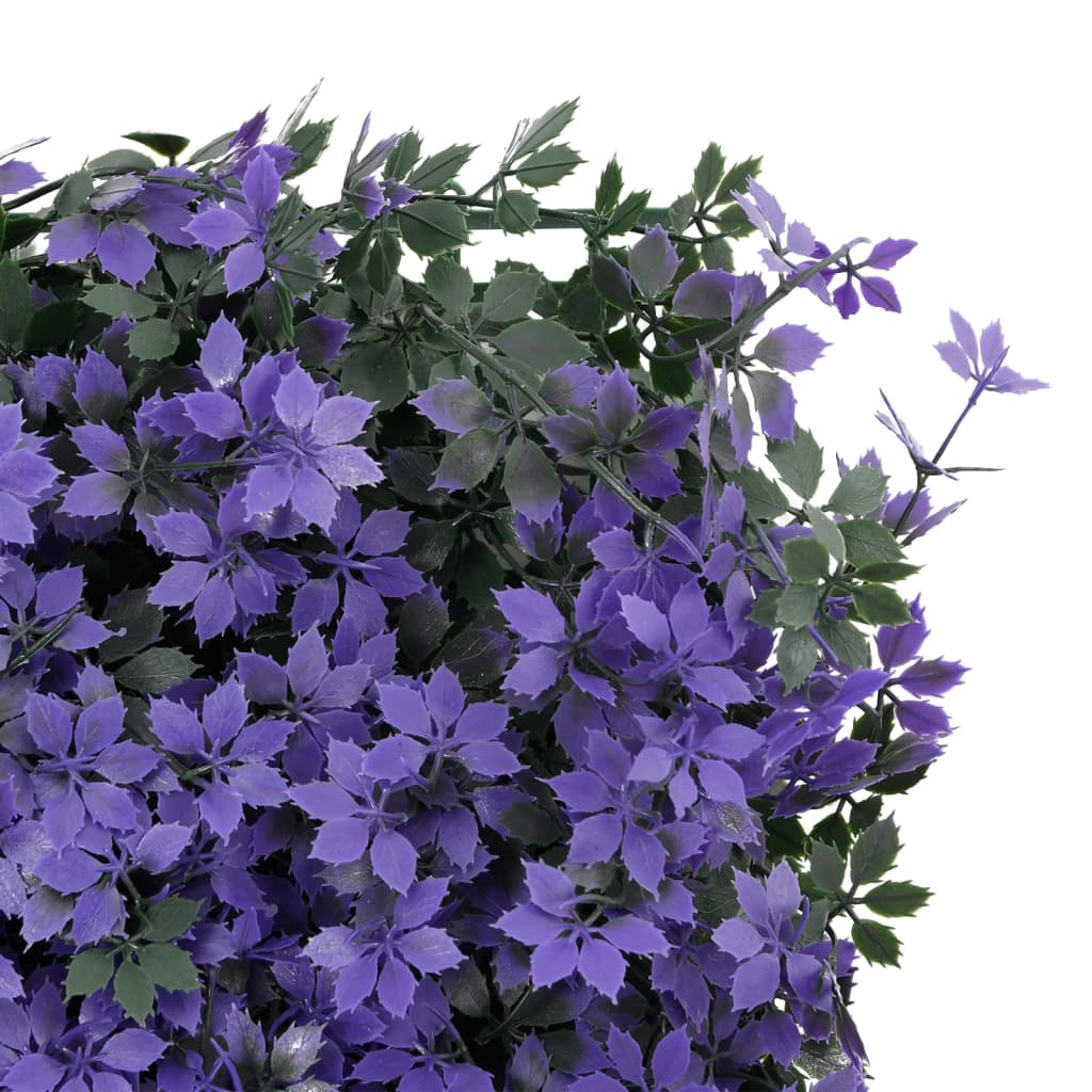  vidaXL Gard din frunze artificiale, 24 buc., violet, 40x60 cm