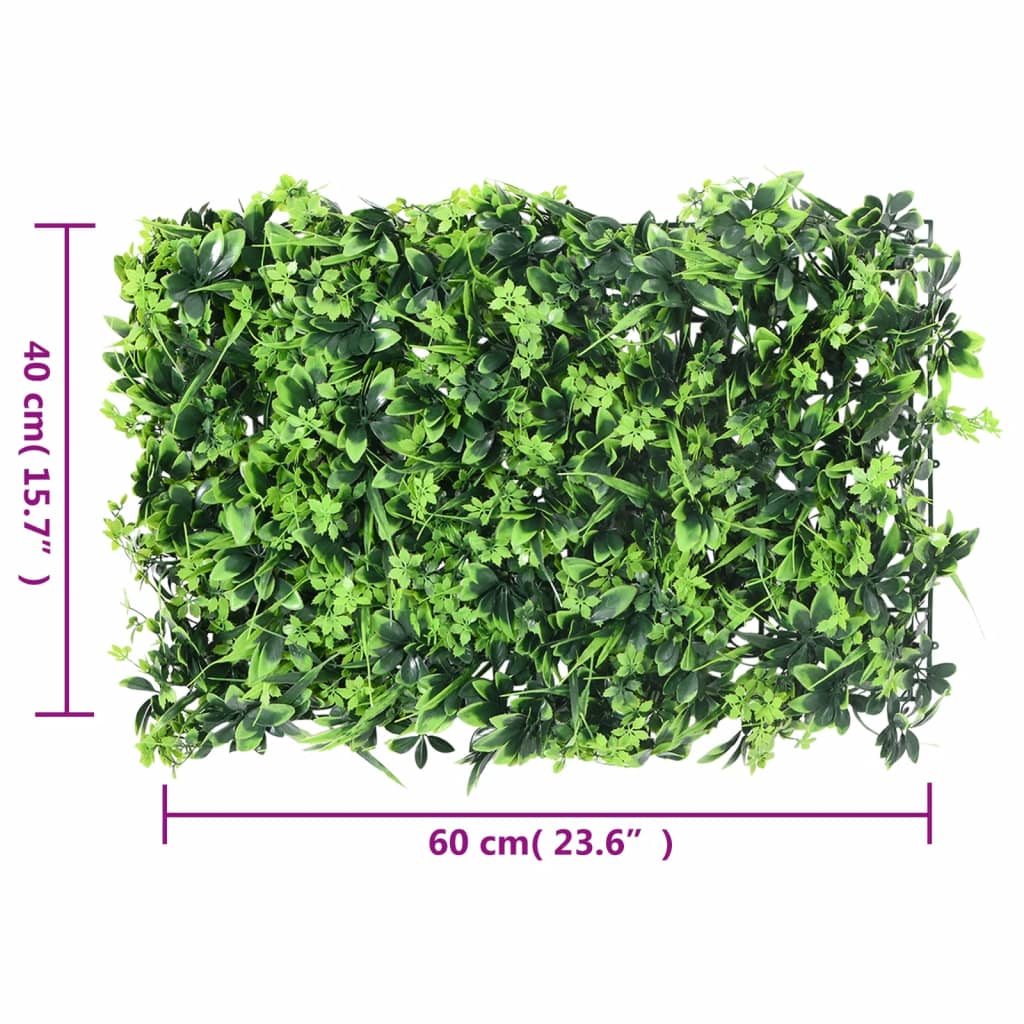  vidaXL Gard din frunze artificiale, 24 buc., verde, 40x60 cm