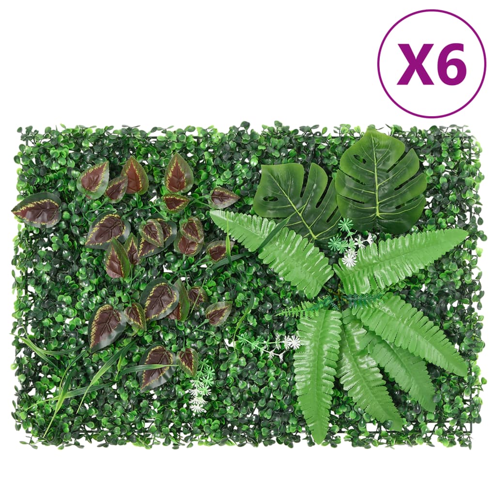  vidaXL Gard din plante artificiale, 6 buc., verde, 40x60 cm