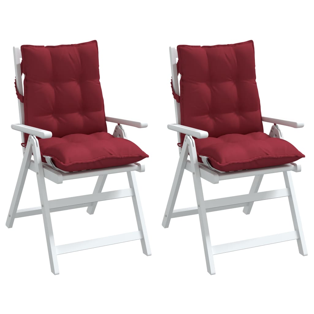 Perne scaun cu spătar mic, 2 buc., roșu, textil oxford