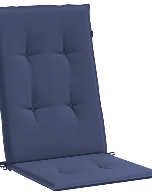 Încărcați imaginea în vizualizatorul Galerie, Perne scaune cu spătar înalt, 2 buc., bleumarin, textil
