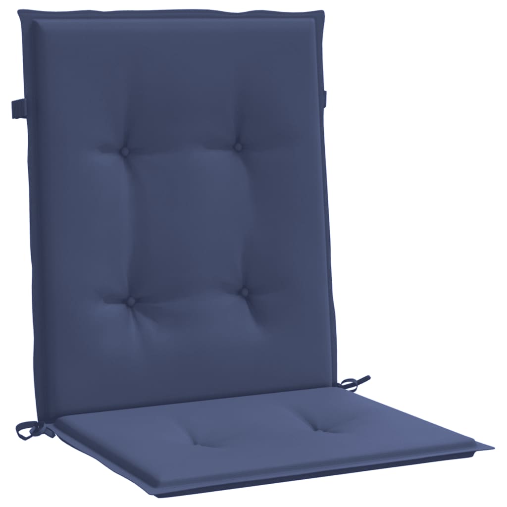 Perne pentru scaune cu spătar jos, 6 buc., bleumarin, textil