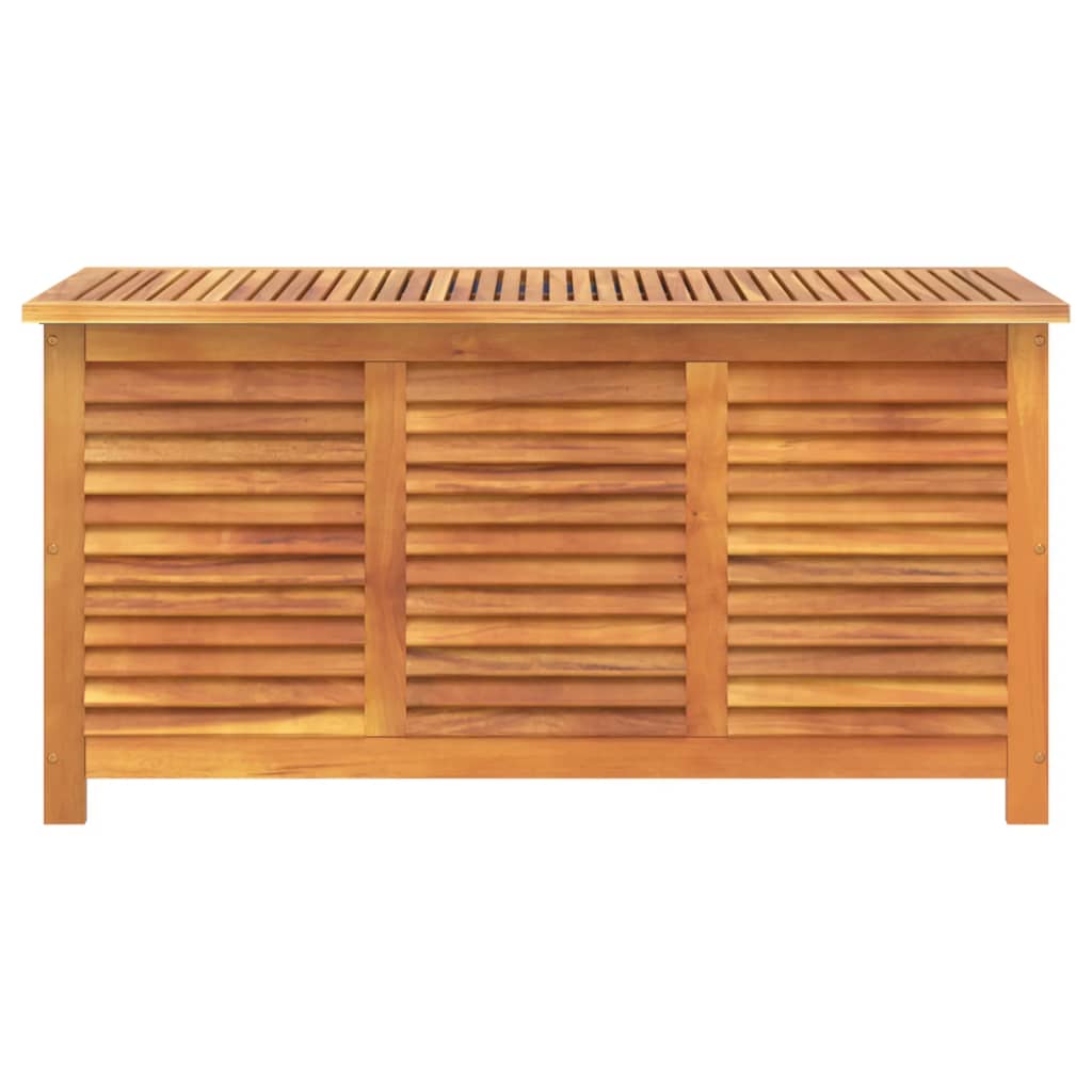 Ladă depozitare grădină cu grilaj 113x50x56cm lemn masiv acacia