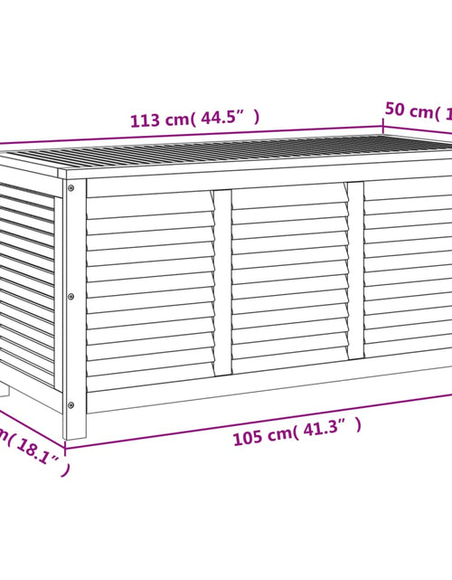 Încărcați imaginea în vizualizatorul Galerie, Ladă depozitare grădină cu grilaj 113x50x56cm lemn masiv acacia
