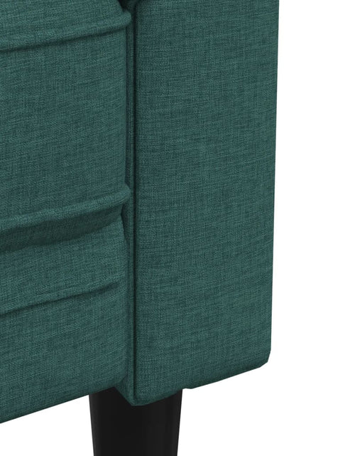 Încărcați imaginea în vizualizatorul Galerie, Canapea Chesterfield cu 2 locuri, verde închis, material textil
