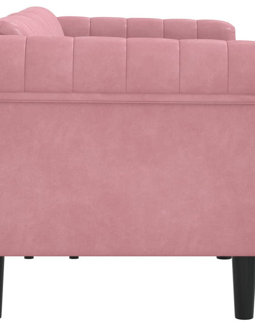 Încărcați imaginea în vizualizatorul Galerie, Canapea cu 3 locuri, roz, catifea - Lando
