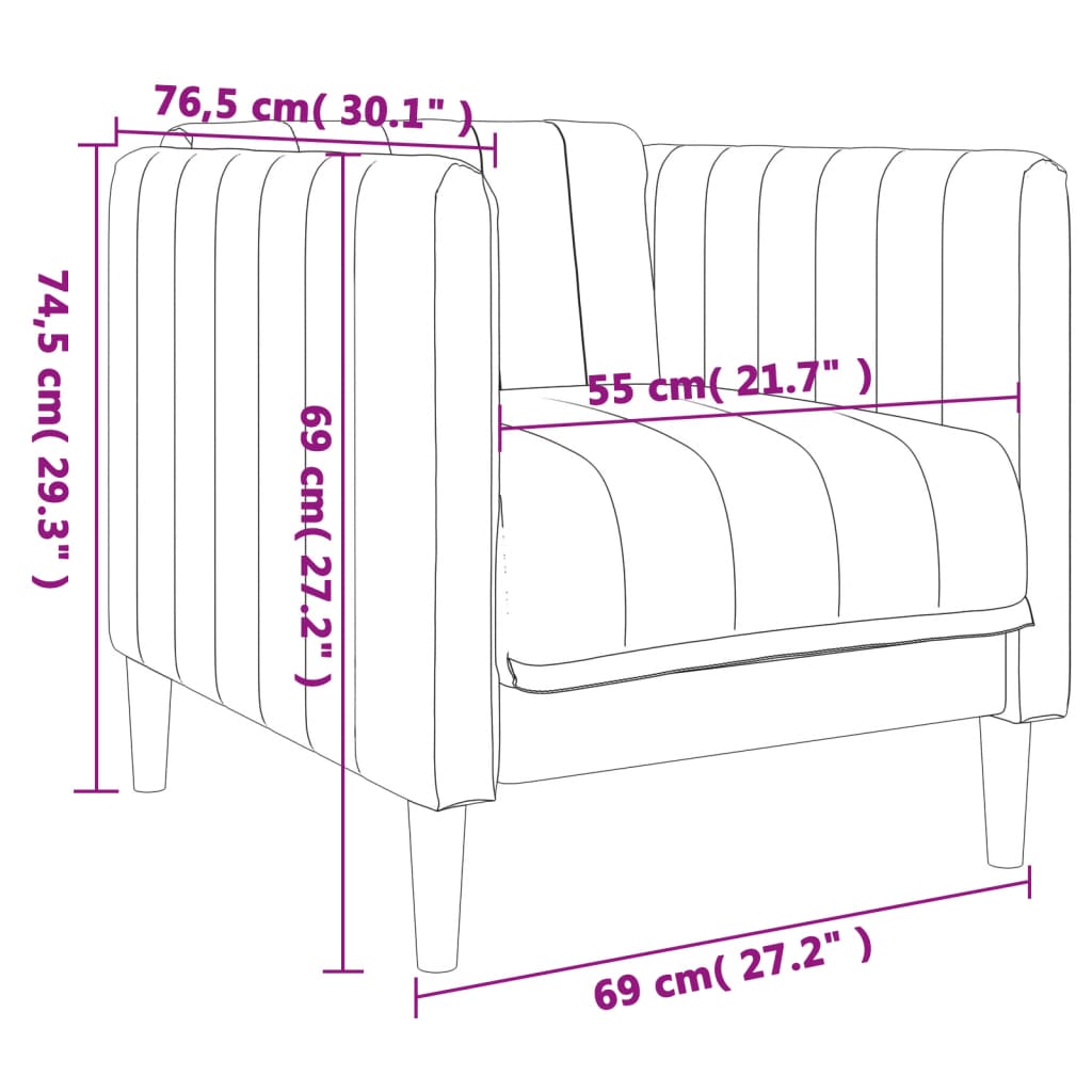 Fotoliu, albastru, material textil