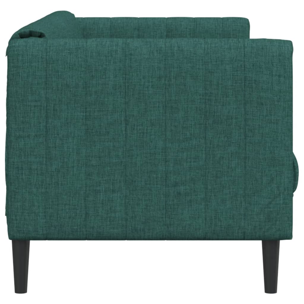 Canapea, 2 locuri, verde închis, material textil
