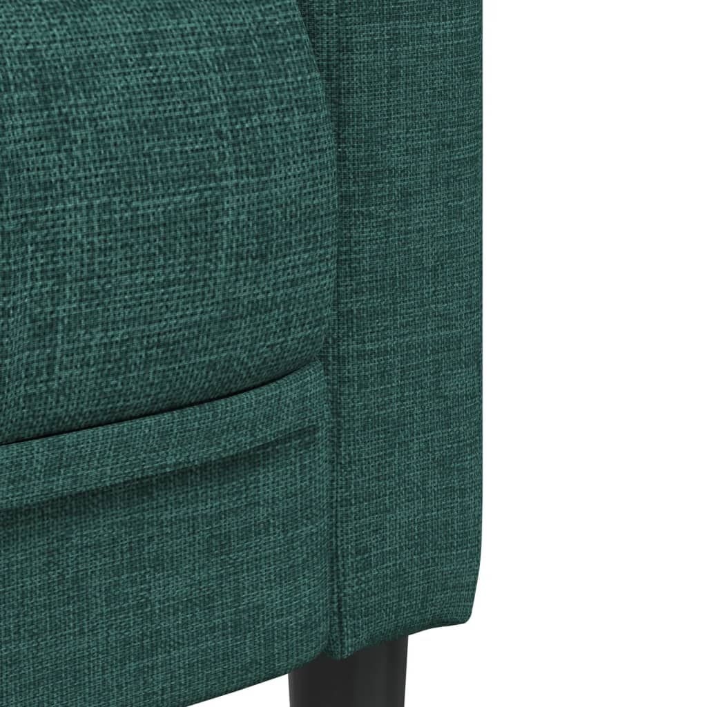 Canapea cu 3 locuri, verde închis, material textil - Lando