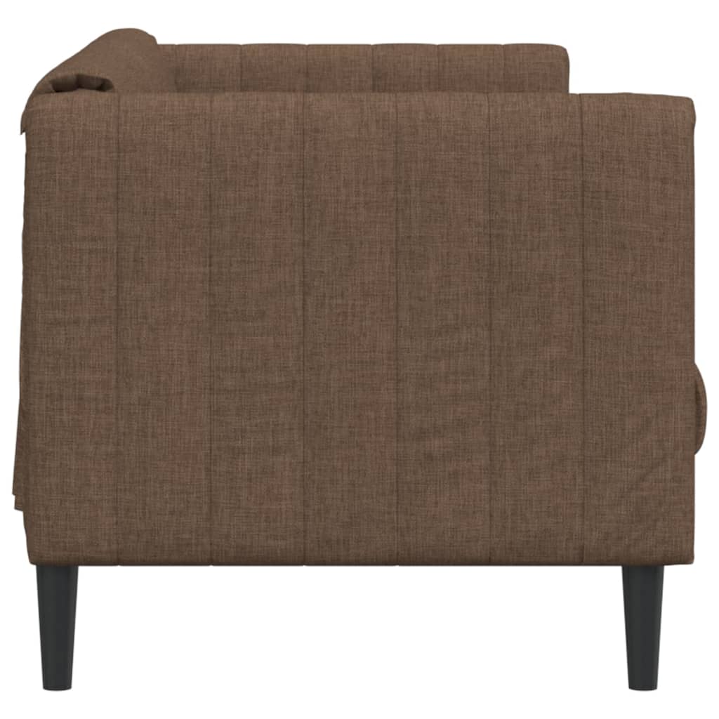 Canapea cu 3 locuri, maro, material textil - Lando