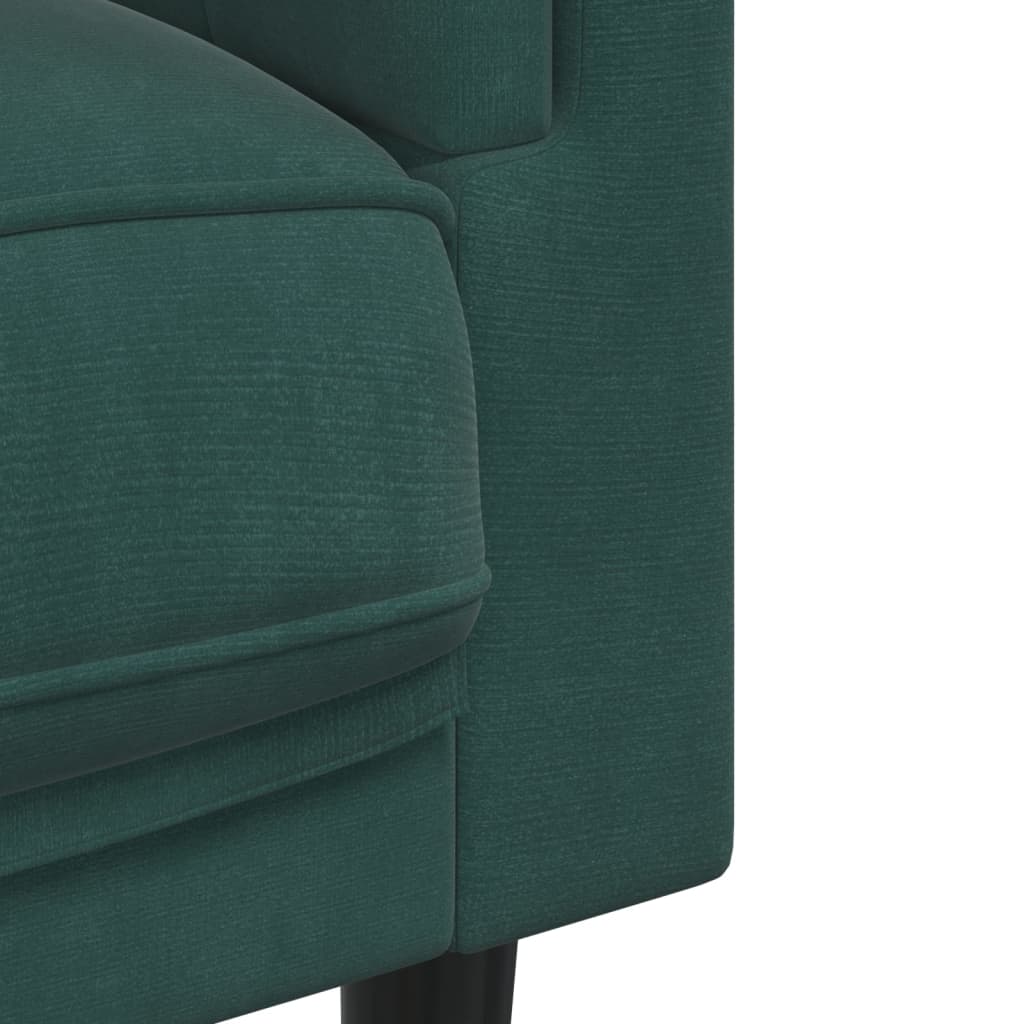 Fotoliu canapea cu pernă, verde închis, catifea - Lando