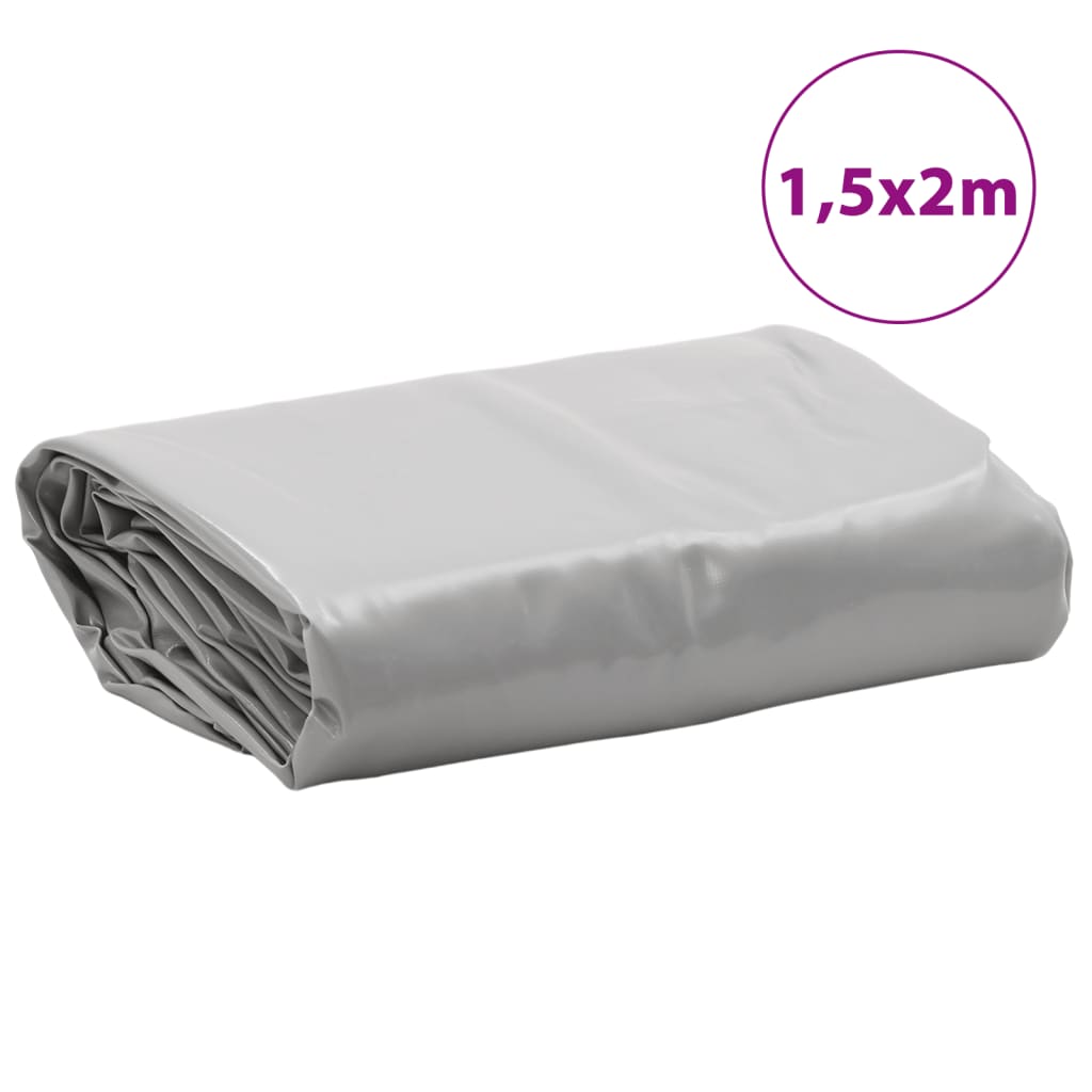 Prelată, gri, 1,5x2 m, 650 g/m²