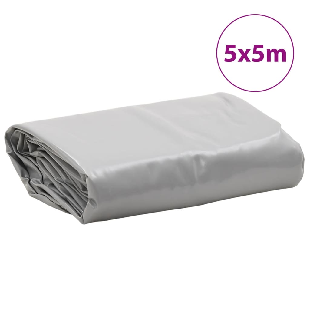 Prelată, gri, 5x5 m, 650 g/m²