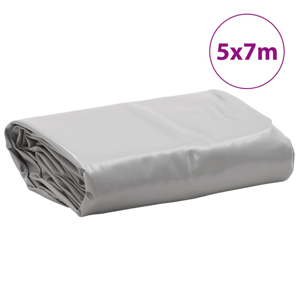 Prelată, gri, 5x7 m, 650 g/m²